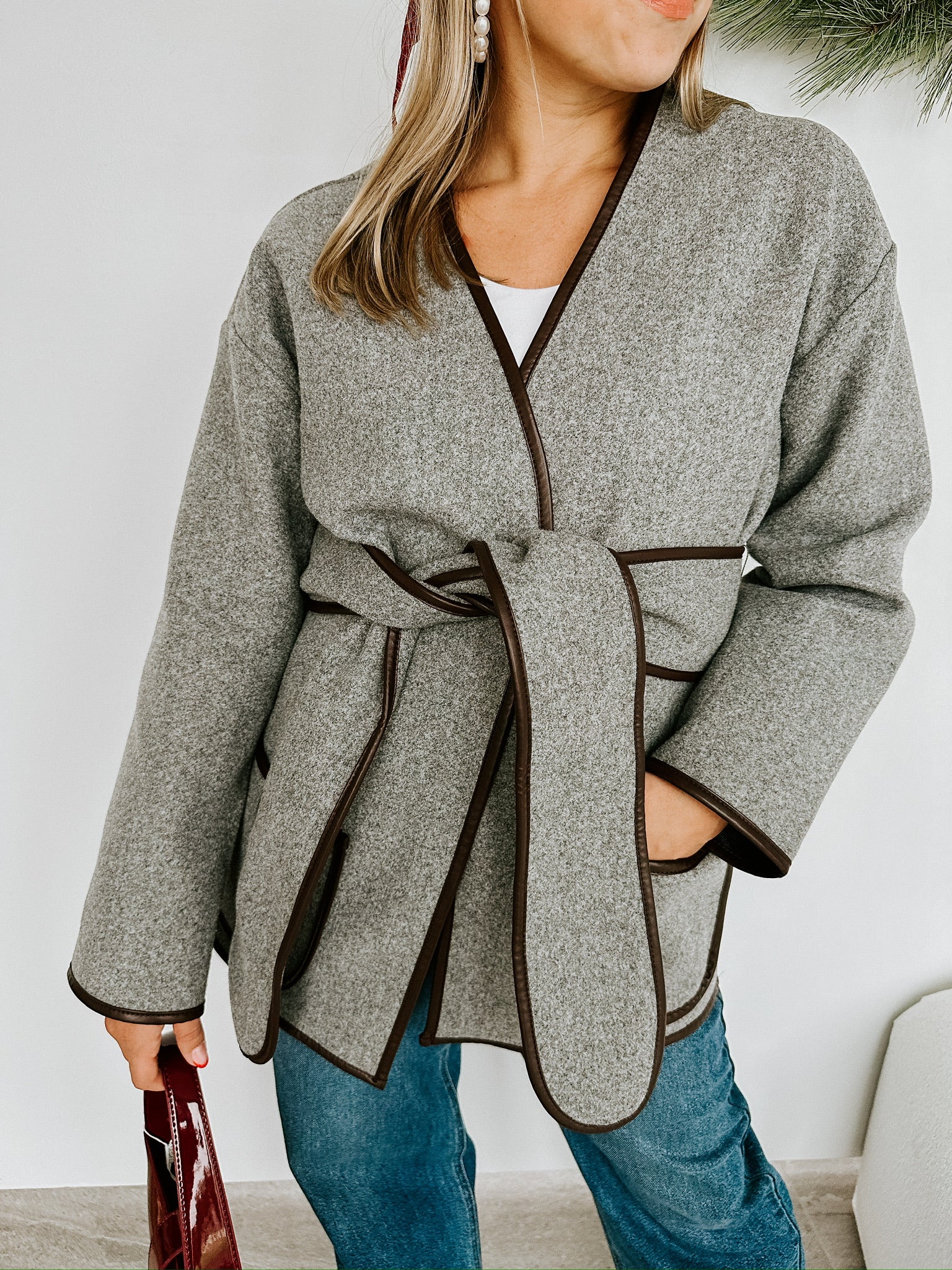 Henry Contrast Belted Coat