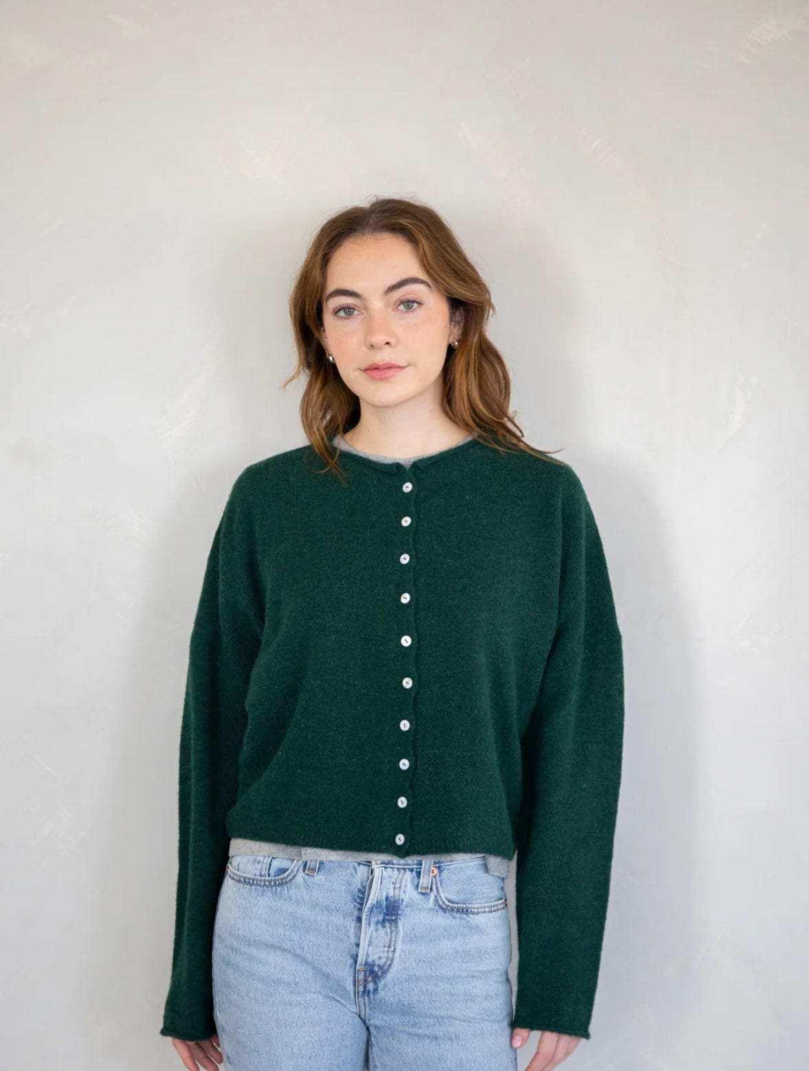 Piper Cardi- Forest Green