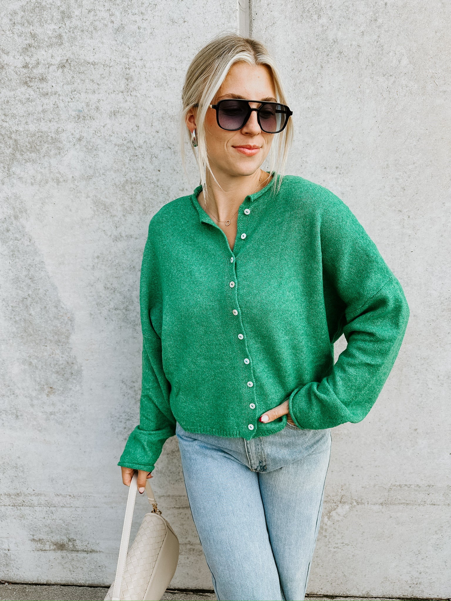 Piper Cardi- Kelly Green