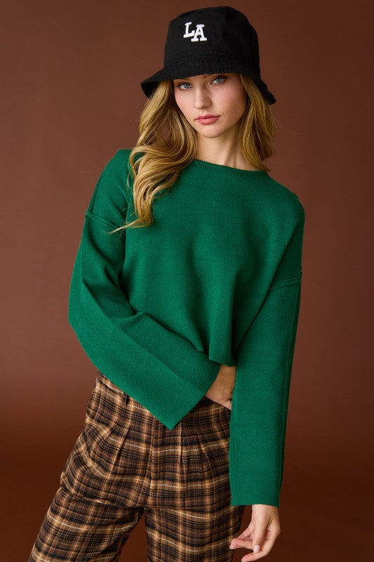 Lola Knit Top- Green