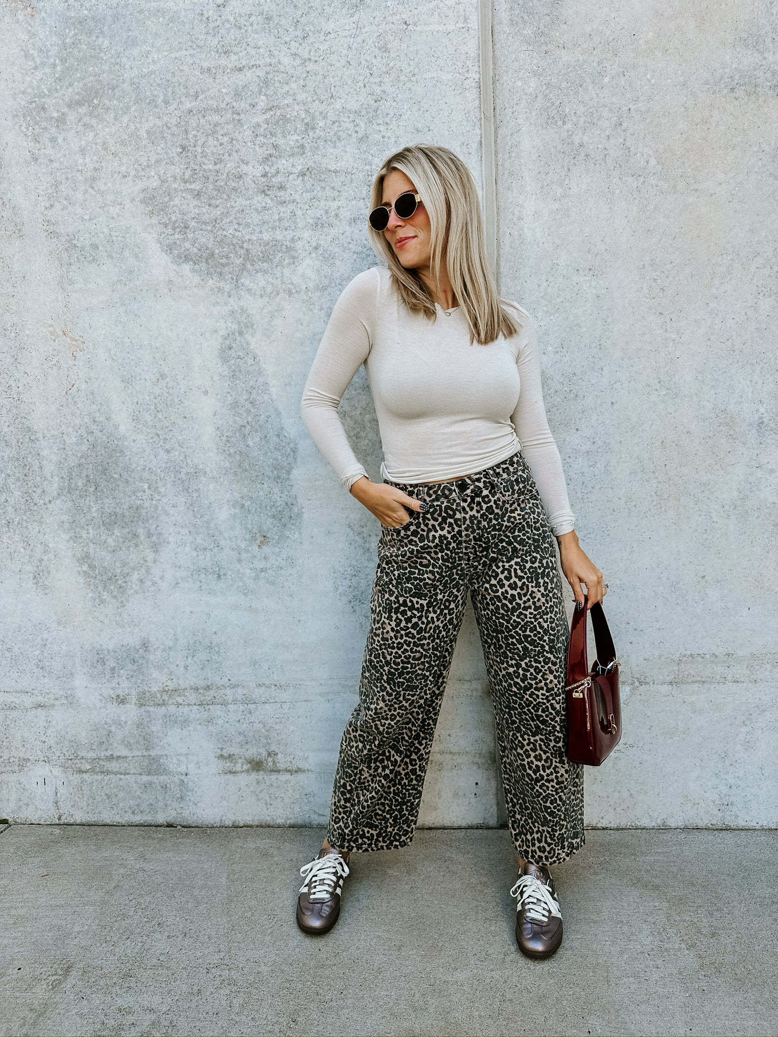 RESTOCK: Cece Leopard Barrel Pants