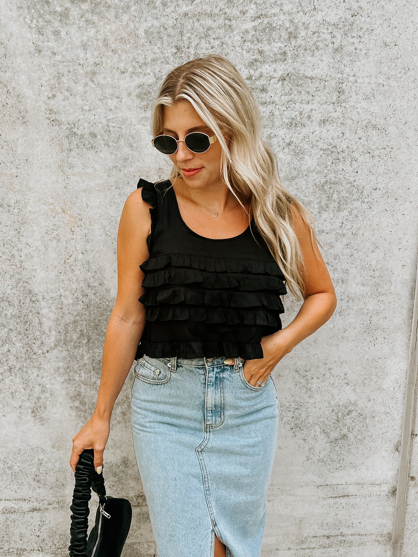 Shae Ruffle Top