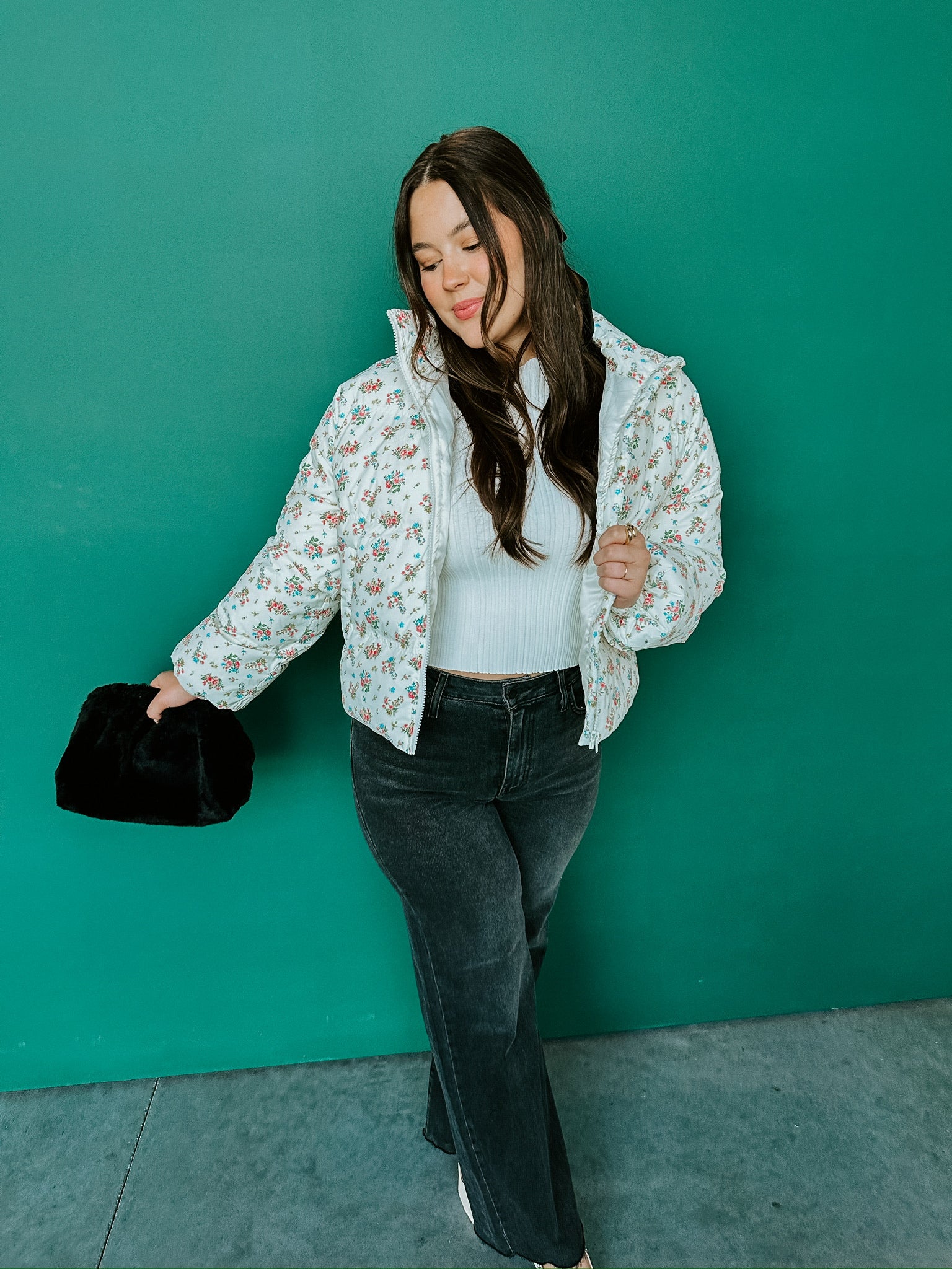 Shelby Floral Puff Jacket