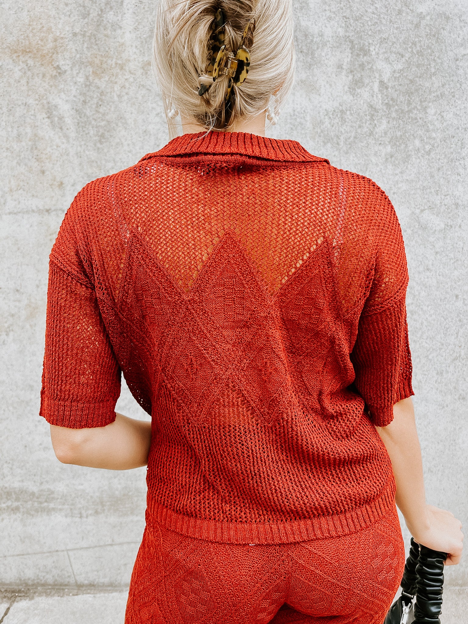 Rust Knit Top