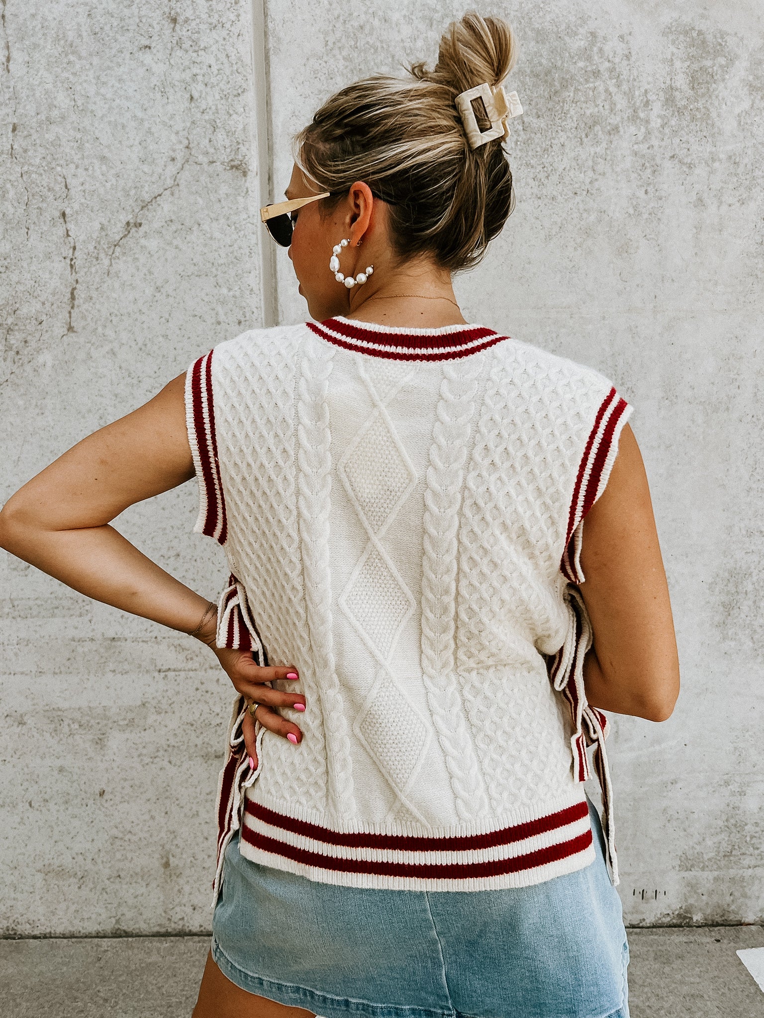 Francesca Tie Sweater Vest