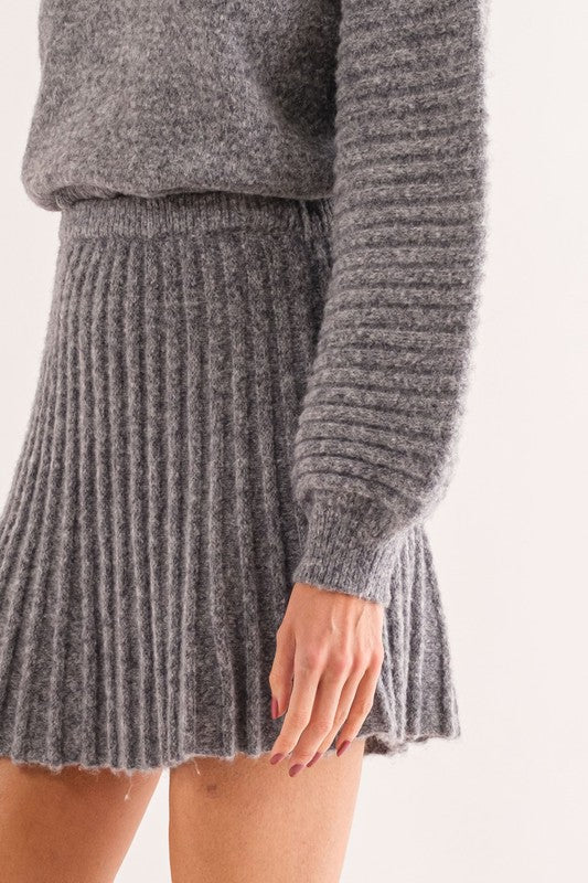 Gabrielle Grey Knit Skirt