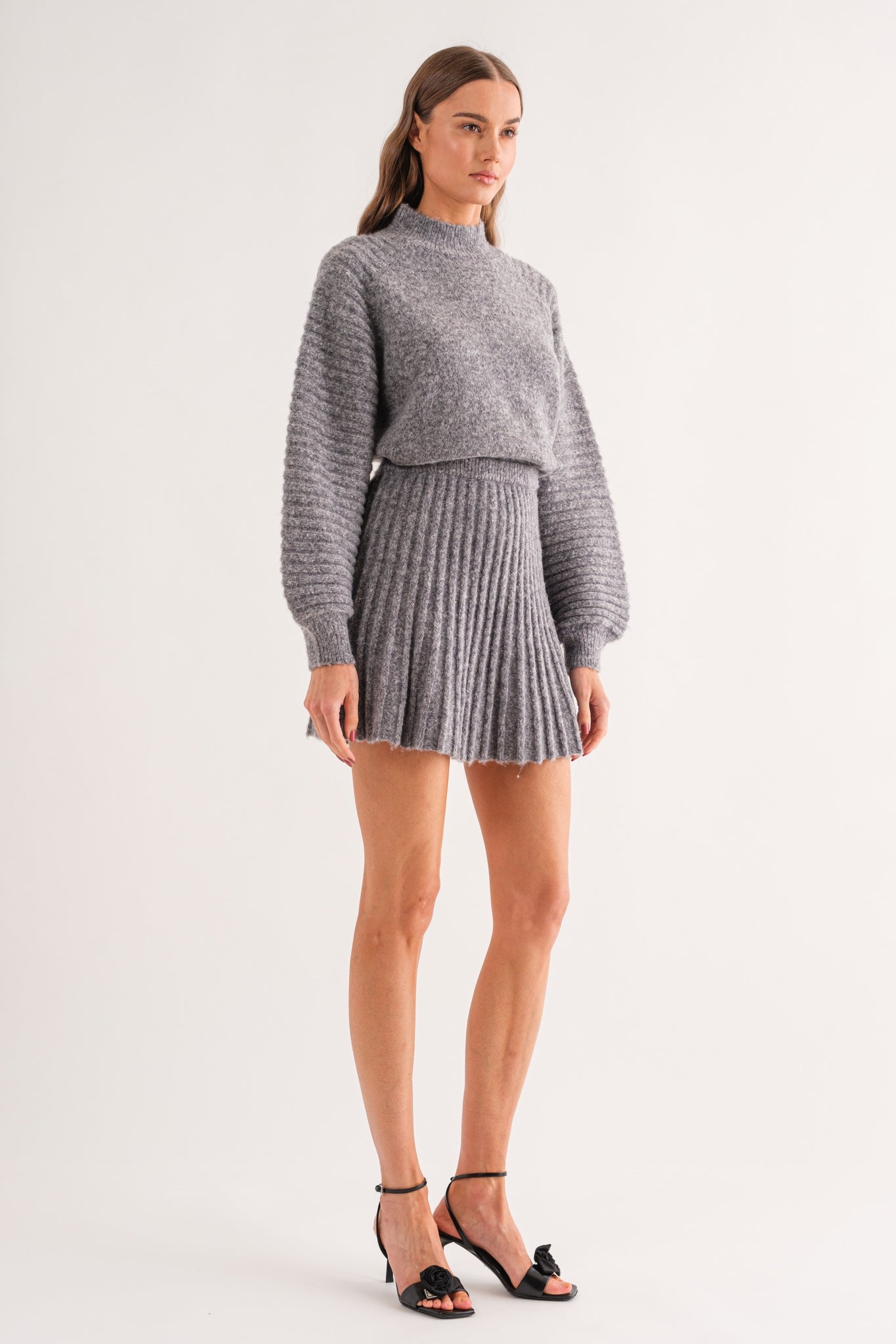 Gabrielle Grey Knit Skirt