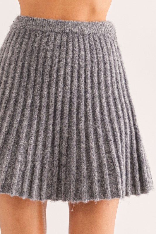 Gabrielle Grey Knit Skirt