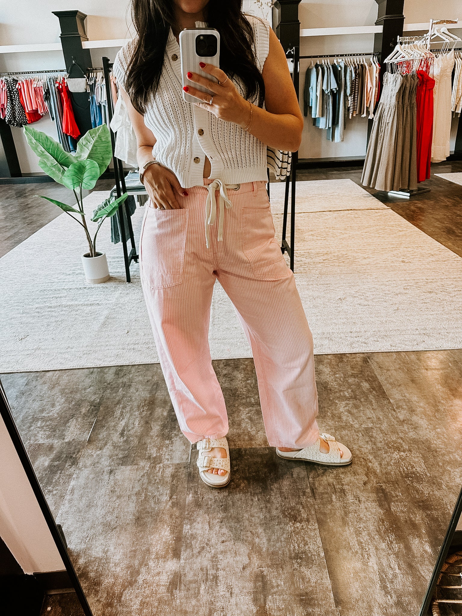 Emma Stripe Barrel Pant