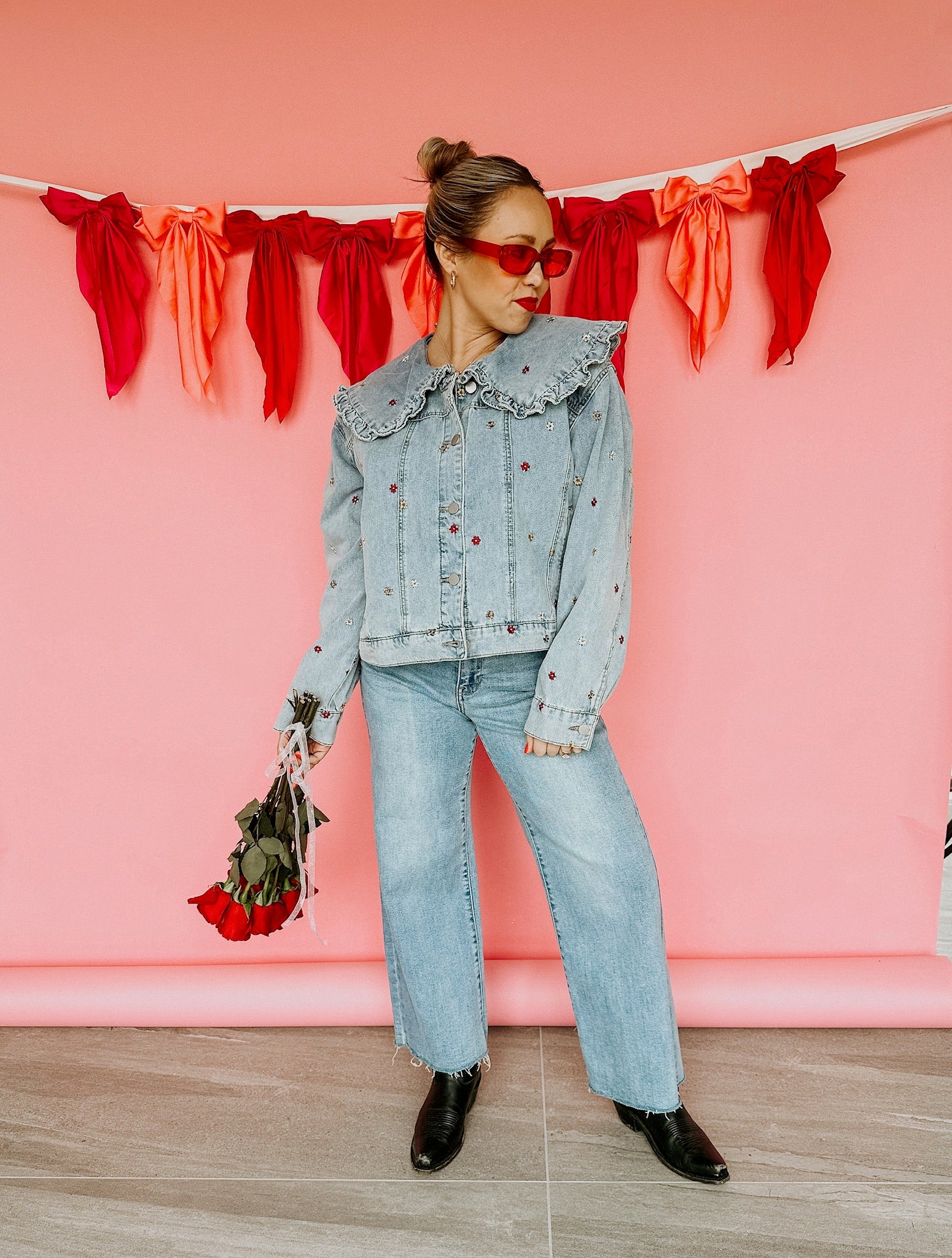 Maren Embroidered Denim Jacket