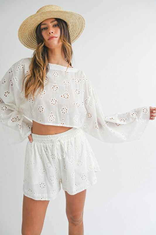Tenley Eyelet Short