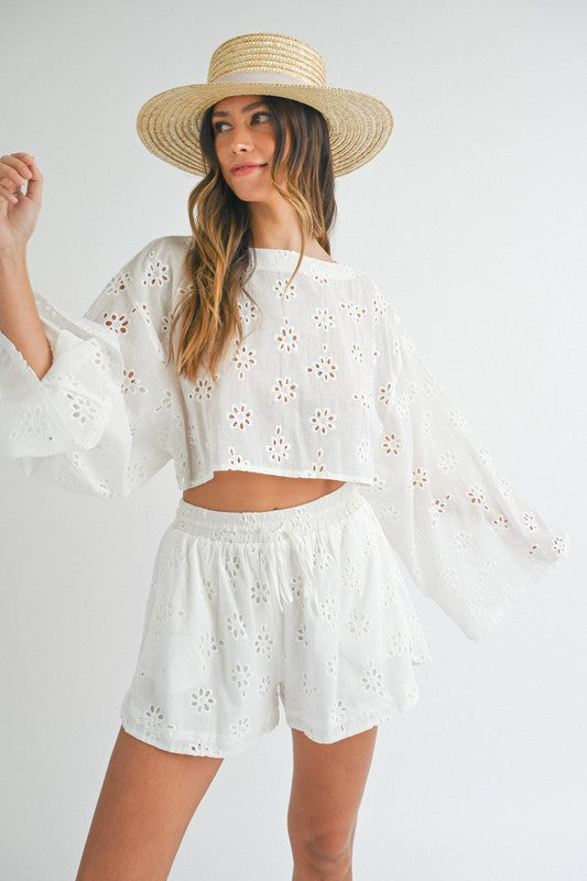 Tenley Eyelet Short