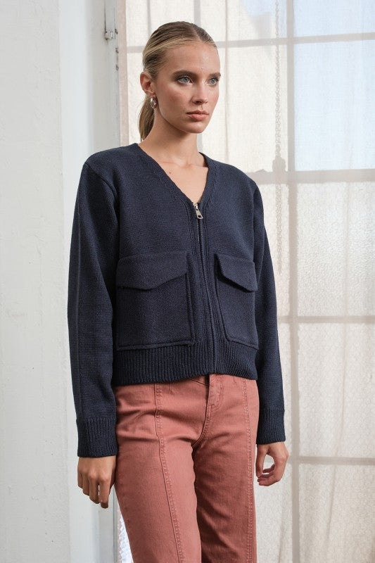 Norah Zip-Up Cardigan