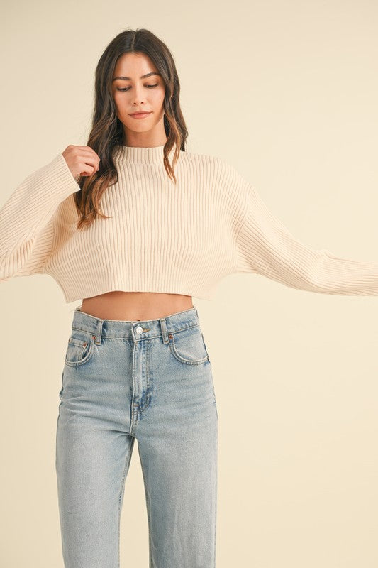 Sylvie Ribbed Crop Sweater