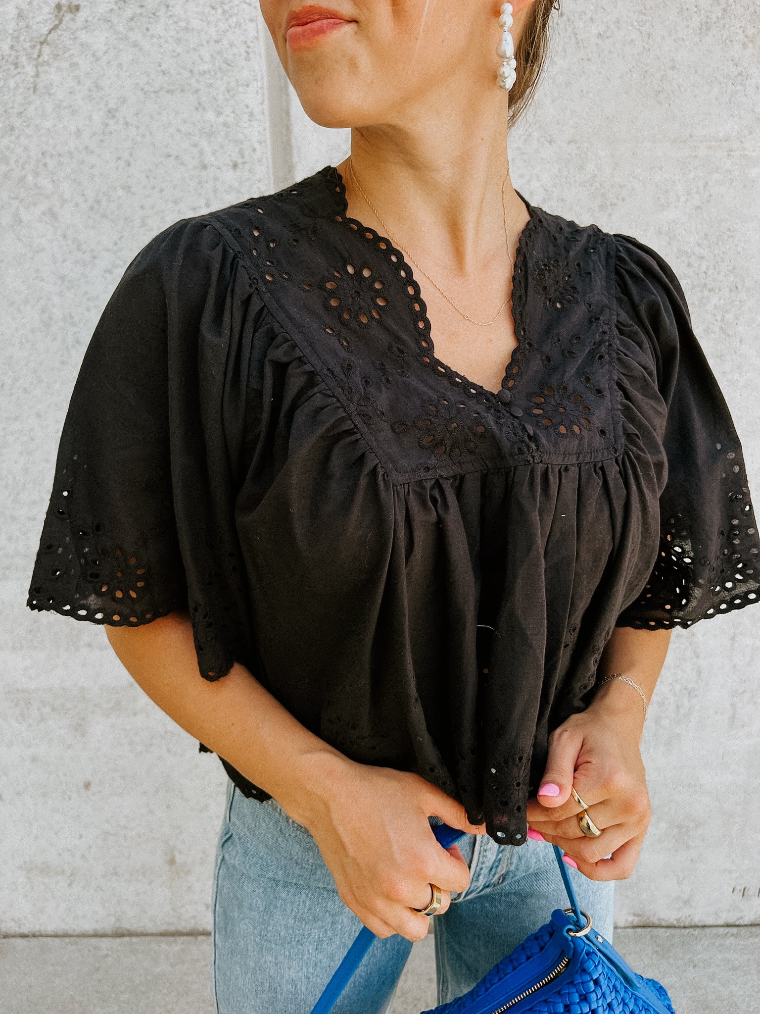 Claudia Eyelet Top