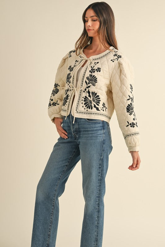 Quinn Embroidered Quilted Jacket