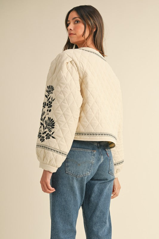 Quinn Embroidered Quilted Jacket