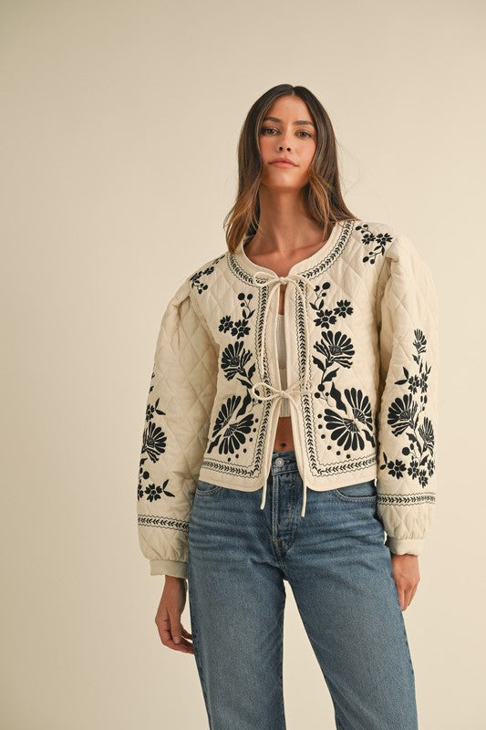 Quinn Embroidered Quilted Jacket