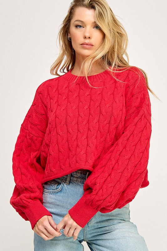 Holiday Cable Knit Sweater