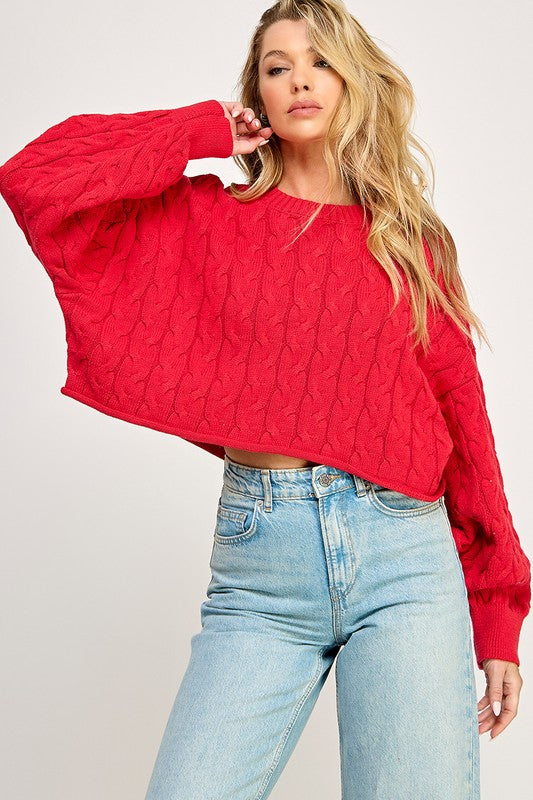 Holiday Cable Knit Sweater