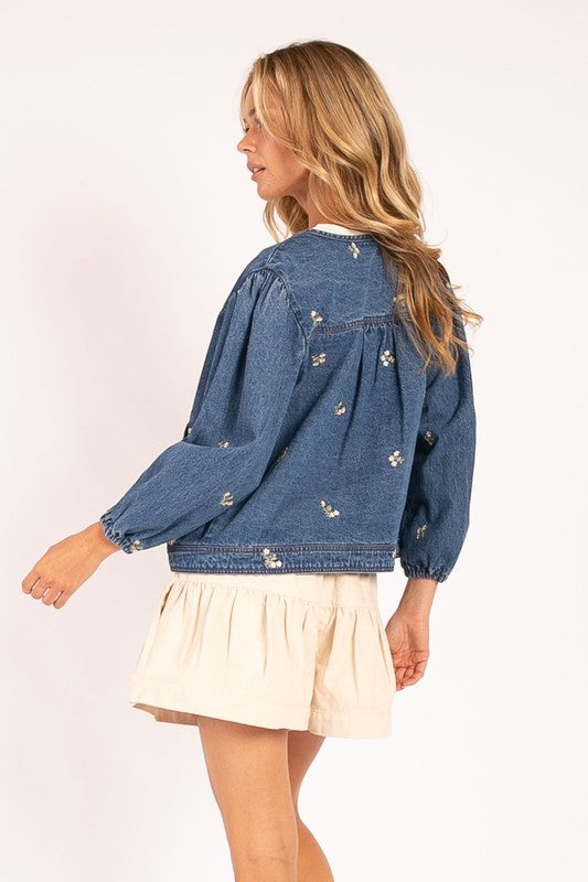 Phoebe Embroidered Denim Jacket