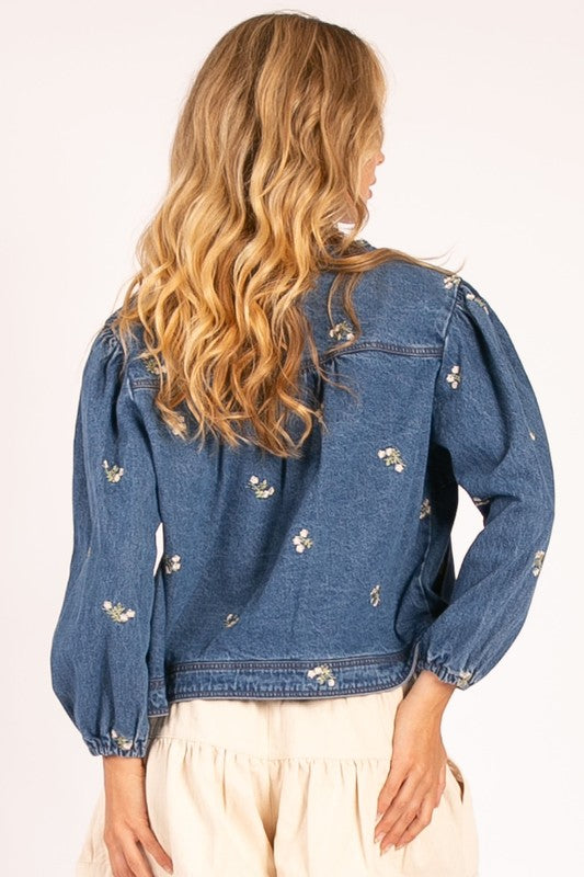 Phoebe Embroidered Denim Jacket