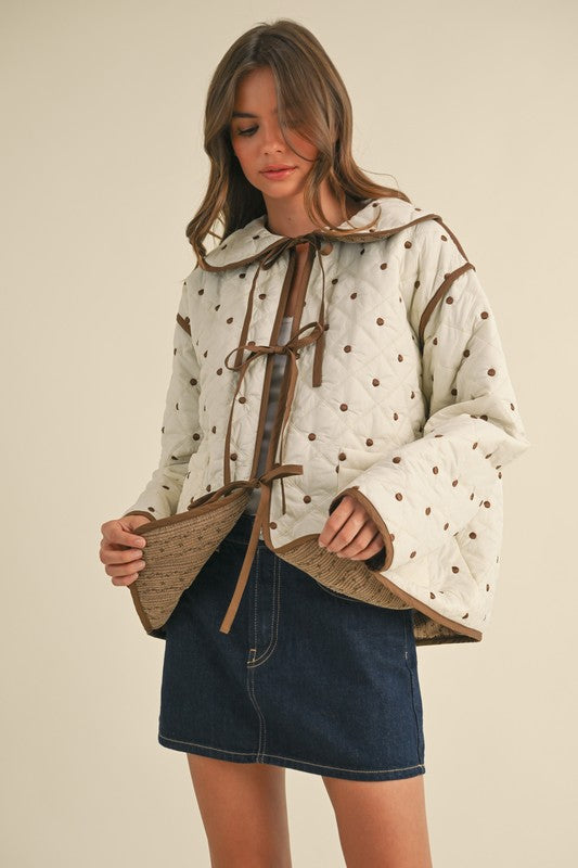 Penny Polkadot Quilted Jacket