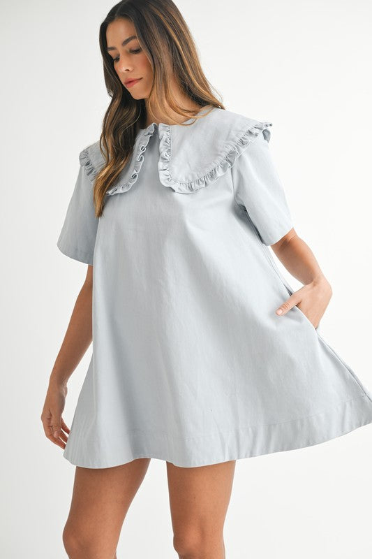Denie Ruffled Collar Mini