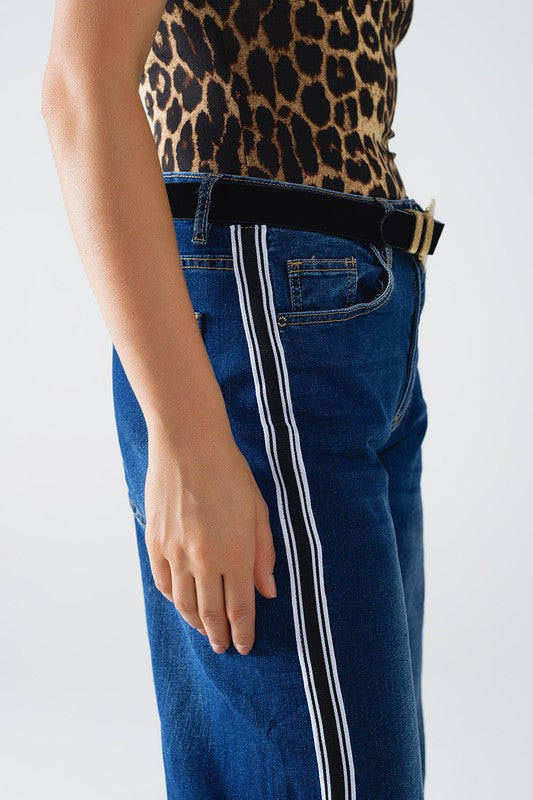 RESTOCK: Simone Stripe Wide Leg Denim