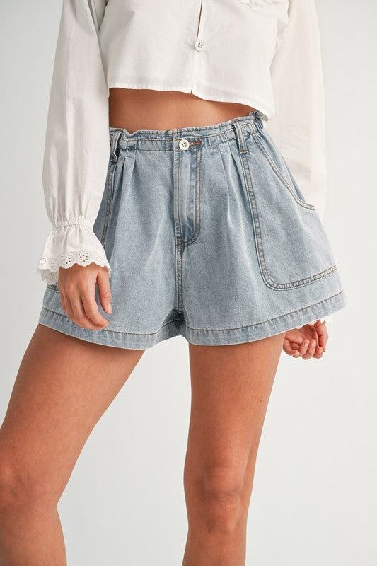 Penny Wide Leg Denim Short