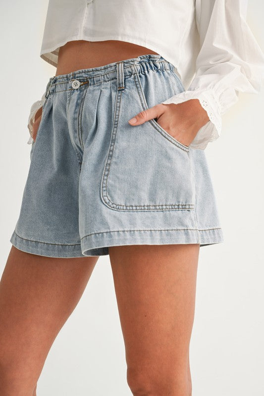 Penny Wide Leg Denim Short