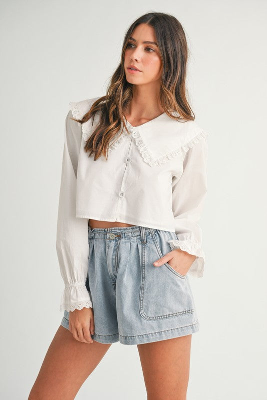 Penny Wide Leg Denim Short