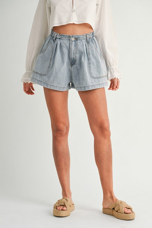 Penny Wide Leg Denim Short
