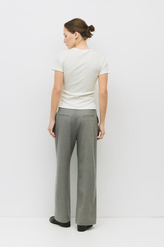 Miller Ribbed Tee- White
