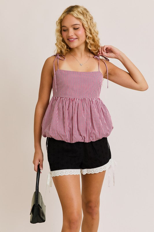 Greta Bubble Peplum Top