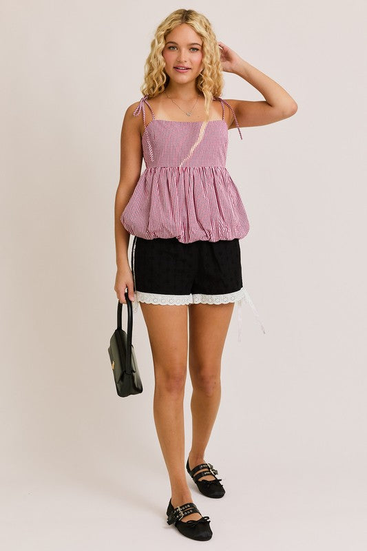 Greta Bubble Peplum Top