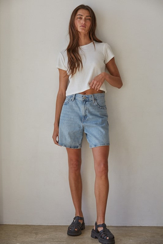 Ella Pointelle Ribbed Tee