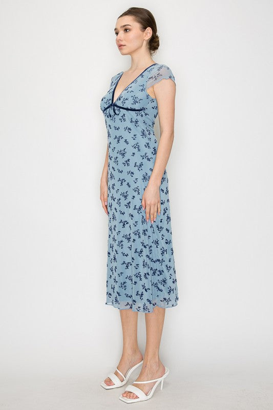 Bri Floral Lace Midi