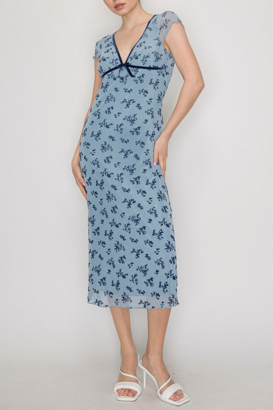 Bri Floral Lace Midi