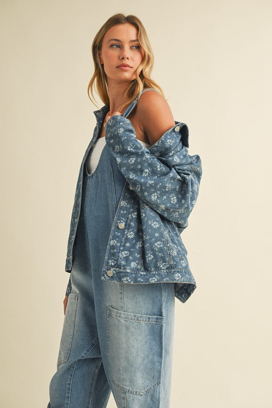 Florence Floral Denim Jacket – Mauve Clothing Boutique