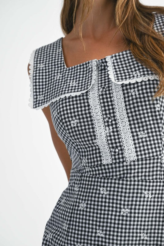 Katherine Gingham Wrap Mini