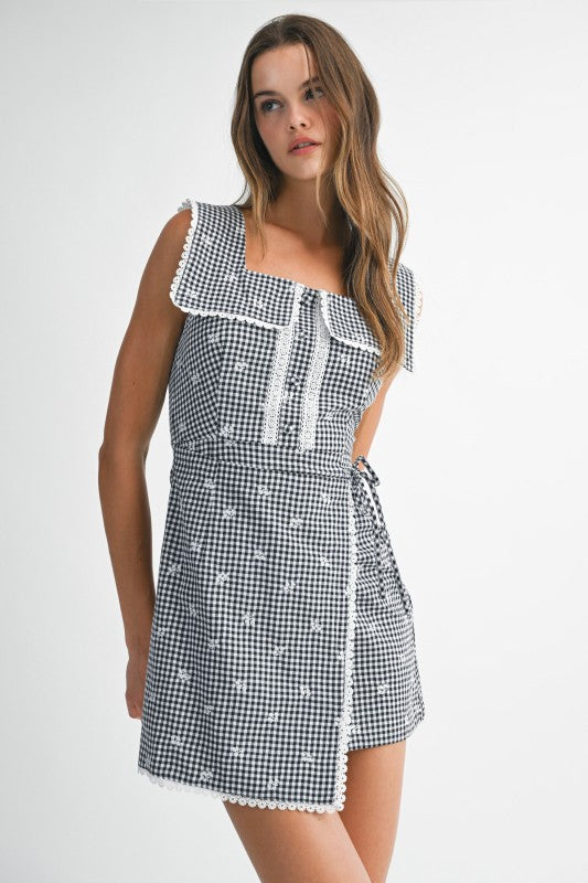Katherine Gingham Wrap Mini