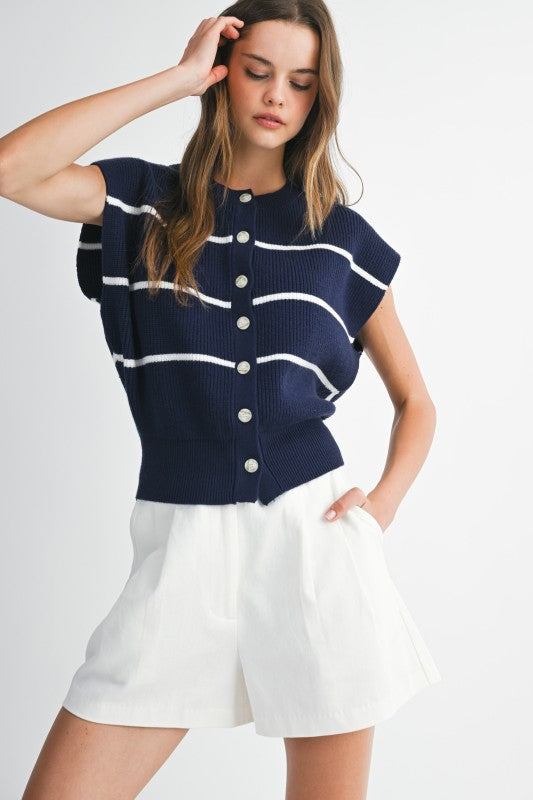 Sadie Stripe Sweater Vest