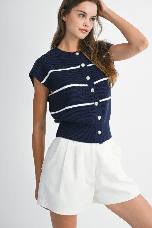 Sadie Stripe Sweater Vest