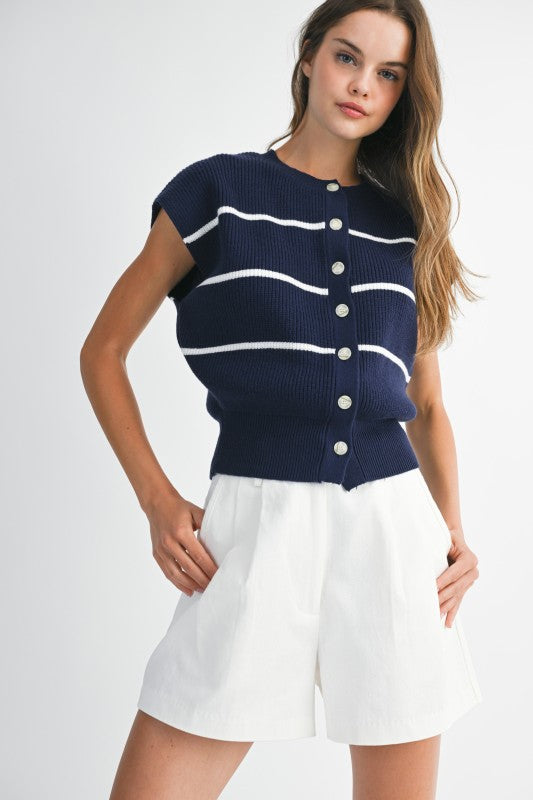 Sadie Stripe Sweater Vest