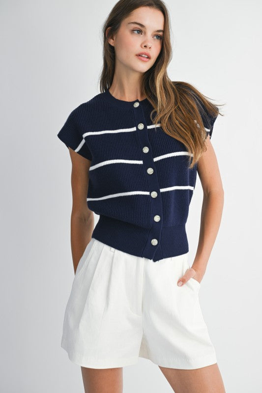Sadie Stripe Sweater Vest