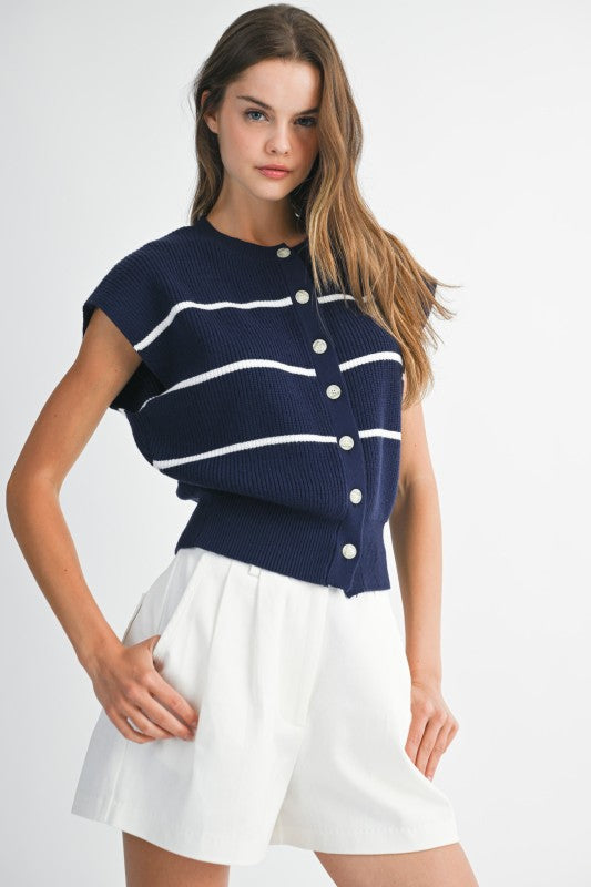 Sadie Stripe Sweater Vest