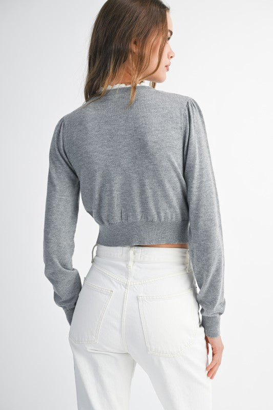 Christina Contrast Trim Cardigan