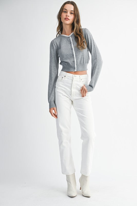 Christina Contrast Trim Cardigan