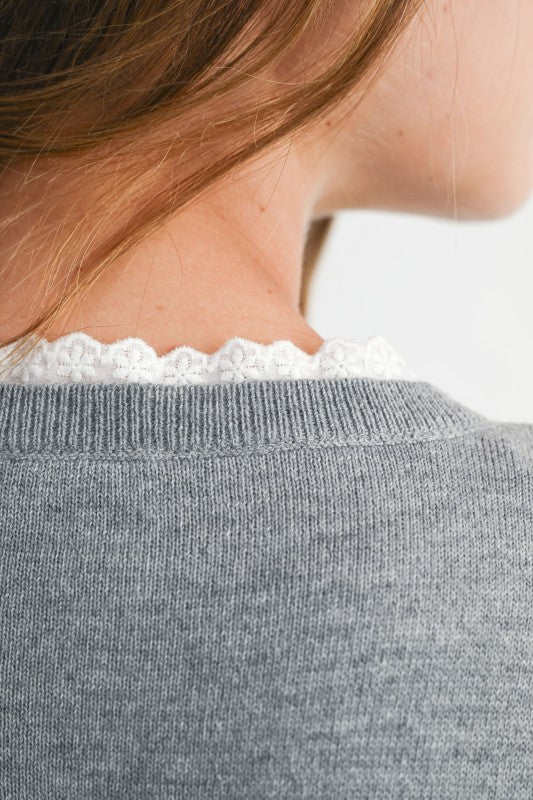 Christina Contrast Trim Cardigan